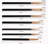 Brochas para ojos, Gloriz 12 Piezas Brochas Ojos, Base Maquillaje Professional, Set de Brochas, Pinceles de Maquillaje, Color Negro