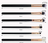 Brochas para ojos, Gloriz 12 Piezas Brochas Ojos, Base Maquillaje Professional, Set de Brochas, Pinceles de Maquillaje, Color Negro