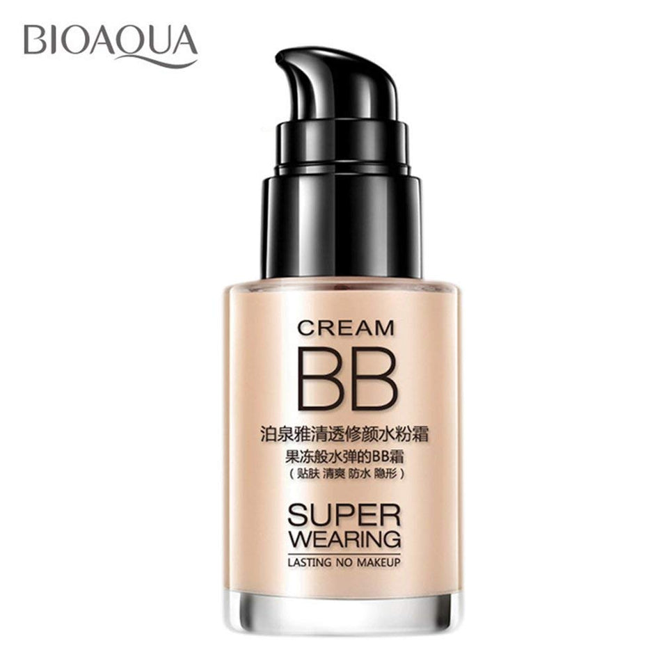30ML Tamaño Compacto Maquillaje Facial BB Crema Hidratante Blanqueadora Corrector Marfil Blanco