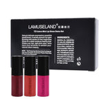 Baosity 12 Colores Mini Lápices Labiales Líquidos a Prueba de Agua de Larga Duración