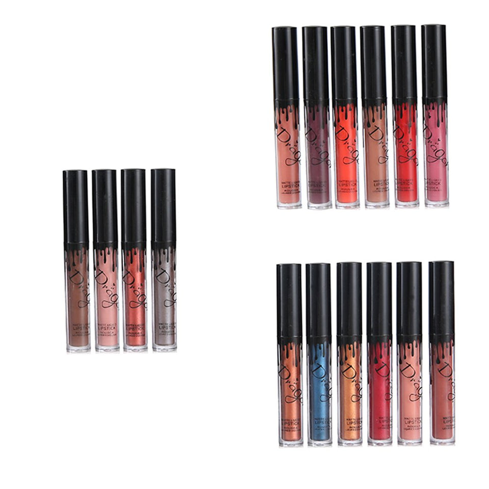 MagiDeal Juego de Lápices Labiales Líquidos Impermeable de Larga Duración Maquillaje Brillo de Labios - 16 Colores