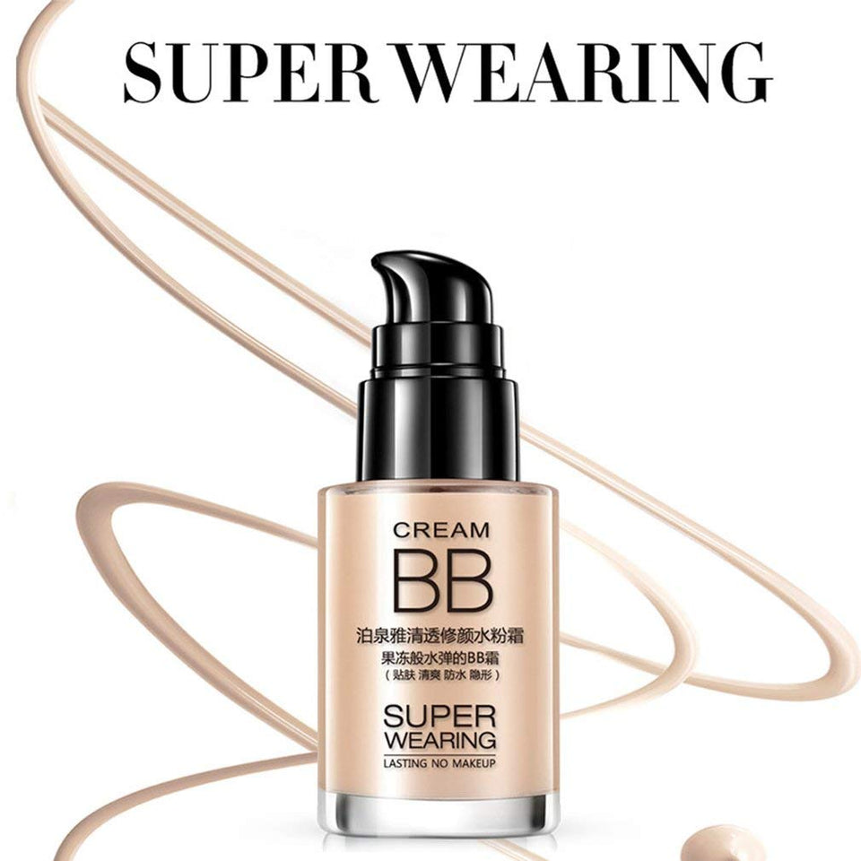 30ML Tamaño Compacto Maquillaje Facial BB Crema Hidratante Blanqueadora Corrector Marfil Blanco