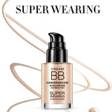 30ML Tamaño Compacto Maquillaje Facial BB Crema Hidratante Blanqueadora Corrector Marfil Blanco