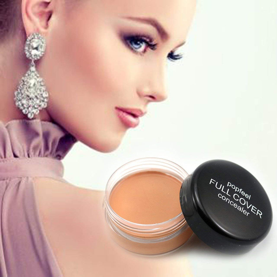 Tapa completa Corrector Control de aceite Crema facial facial Corrector de maquillaje natural con maquillaje Pincel Fundación Contorno