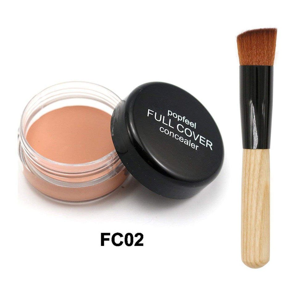 Control de aceite Corrector de maquillaje natural Hidratante Crema facial de larga duración Contorno con pincel de maquillaje