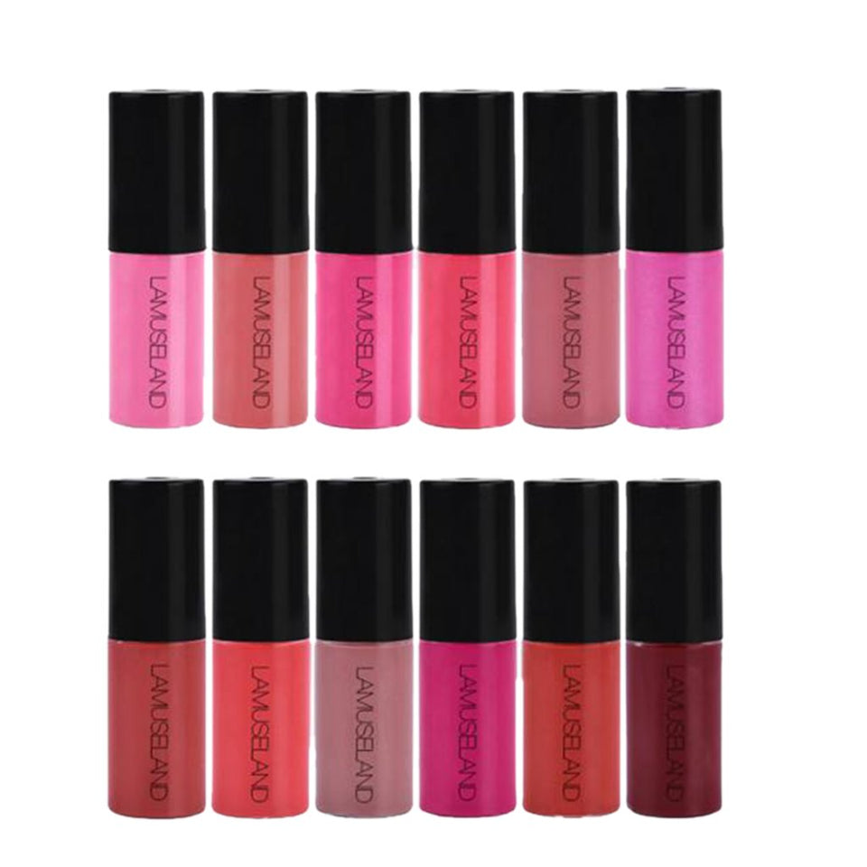 Baosity 12 Colores Mini Lápices Labiales Líquidos a Prueba de Agua de Larga Duración