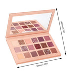 MqbY Paleta de Sombras de Ojos para Todas Las Pieles 18 Colores Maquillaje de Sombra de Ojos Perla Metallic Paleta de Sombras de Ojos Maquillaje Profesional