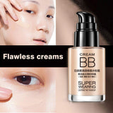 30ML Tamaño Compacto Maquillaje Facial BB Crema Hidratante Blanqueadora Corrector Marfil Blanco