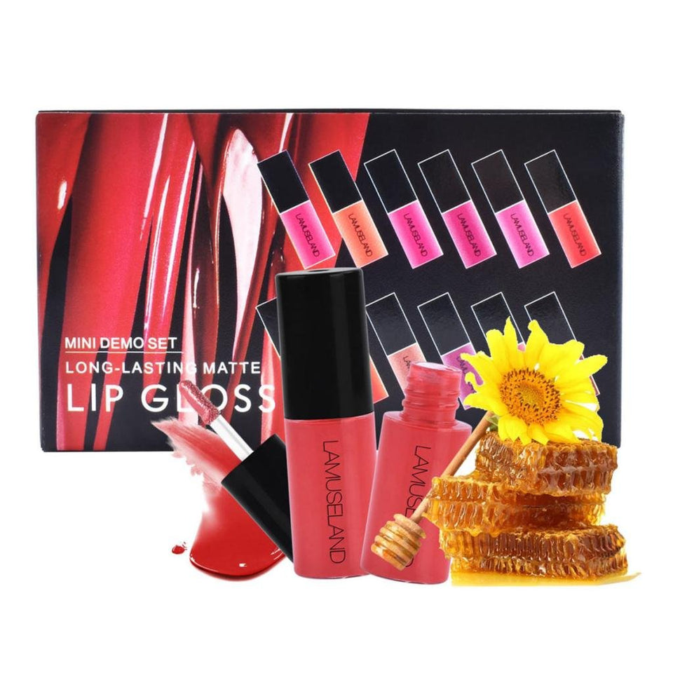 Baosity 12 Colores Mini Lápices Labiales Líquidos a Prueba de Agua de Larga Duración