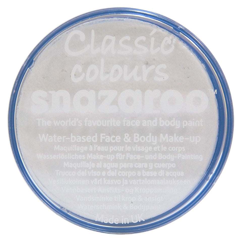 Snazaroo Pintura Facial, 18ml, Color Individual, Blanco, 1