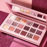 MqbY Paleta de Sombras de Ojos para Todas Las Pieles 18 Colores Maquillaje de Sombra de Ojos Perla Metallic Paleta de Sombras de Ojos Maquillaje Profesional