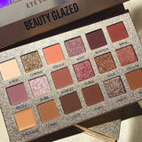 Sombra de Ojos Cimaybo, 18 Colores de Sombra de Ojos Maquillaje cosmético Mate Brillo Brillo Sombra de Ojos Polvo Mate Sombra de Ojos Regalo para Principiantes